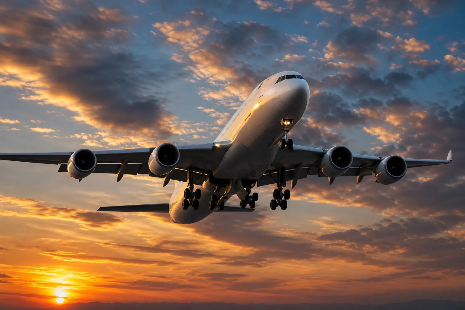 Cargo aircraft at sunset — HNL international logistics